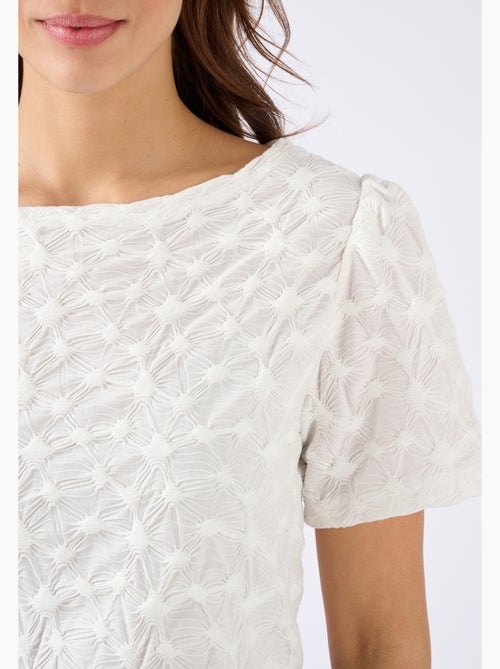 T-shirt maille reliéfée - Damart - Kiabi T-shirt maille reliéfée - Damart - Kiabi