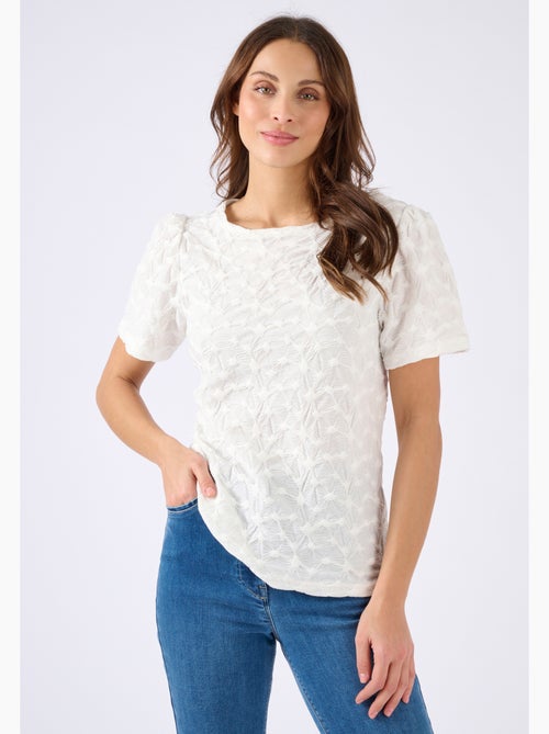 T-shirt maille reliéfée - Damart - Kiabi T-shirt maille reliéfée - Damart - Kiabi