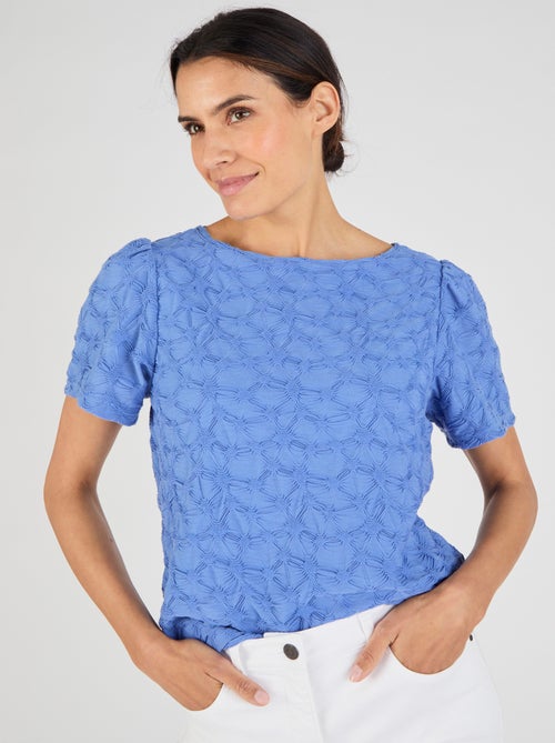 T-shirt maille reliéfée - Damart - Kiabi