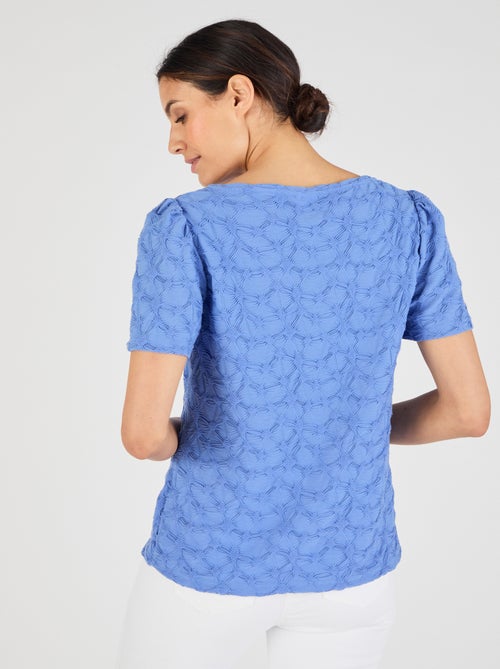 T-shirt maille reliéfée - Damart - Kiabi