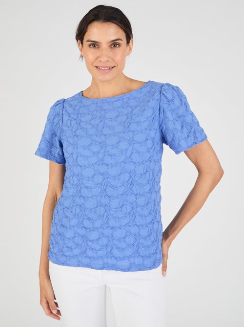 T-shirt maille reliéfée - Damart - Kiabi
