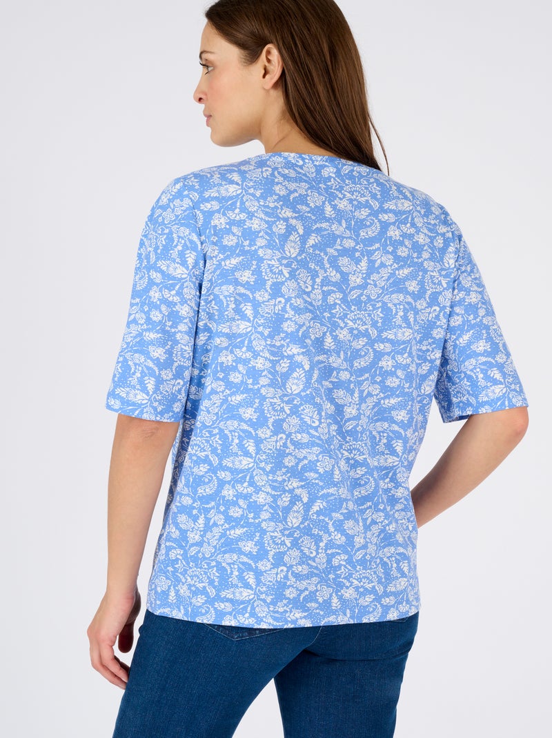 T-shirt maille souple Climatyl - Damart Bleu - Kiabi