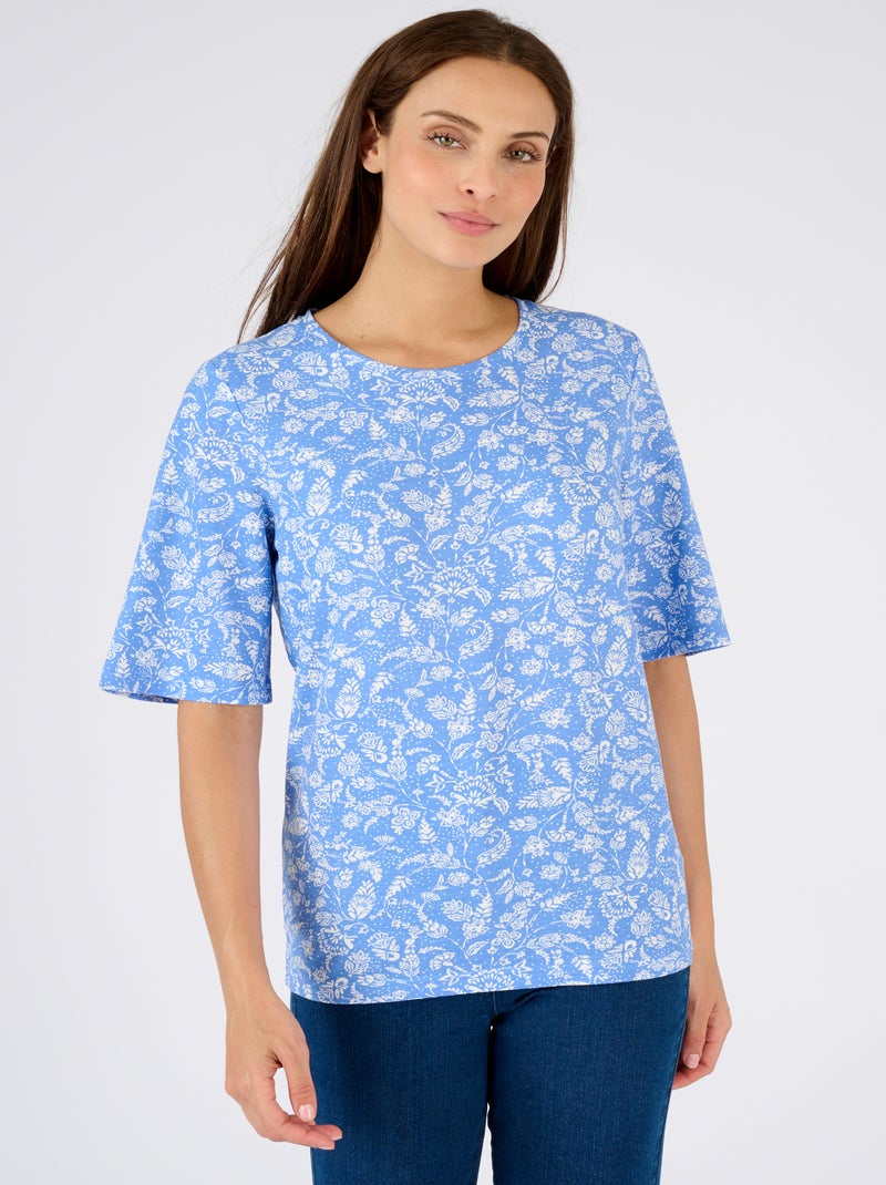 T-shirt maille souple Climatyl - Damart Bleu - Kiabi