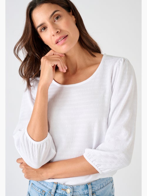 T-shirt maille texturée - Damart - Kiabi