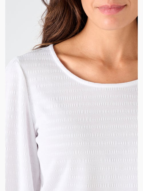 T-shirt maille texturée - Damart - Kiabi