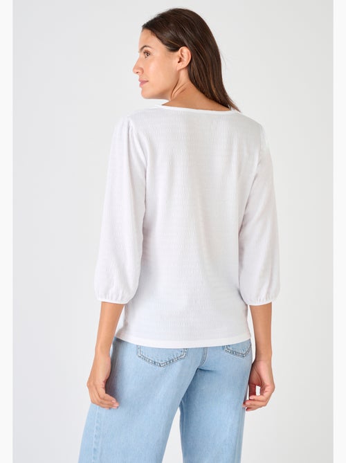 T-shirt maille texturée - Damart - Kiabi