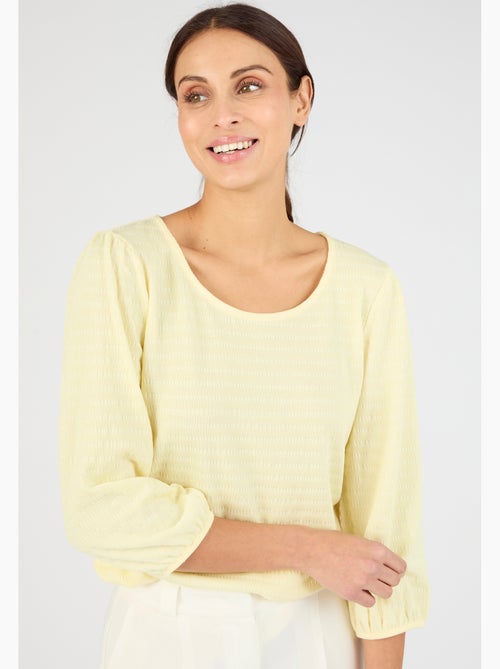 T-shirt maille texturée - Damart - Kiabi