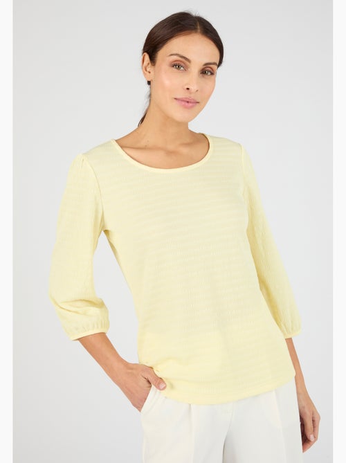 T-shirt maille texturée - Damart - Kiabi