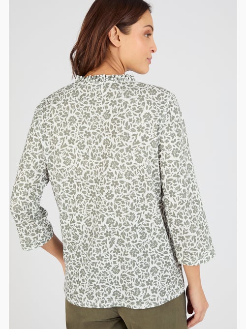 T-shirt maille texturée fleurie - damart - Kiabi T-shirt maille texturée fleurie - damart - Kiabi