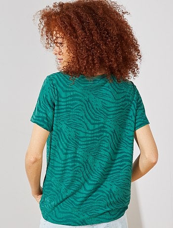 T-shirt maille zébré - Kiabi
