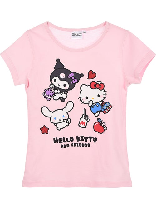 T-shirt manche courte Hello Kitty   | Licence Officielle - Kiabi