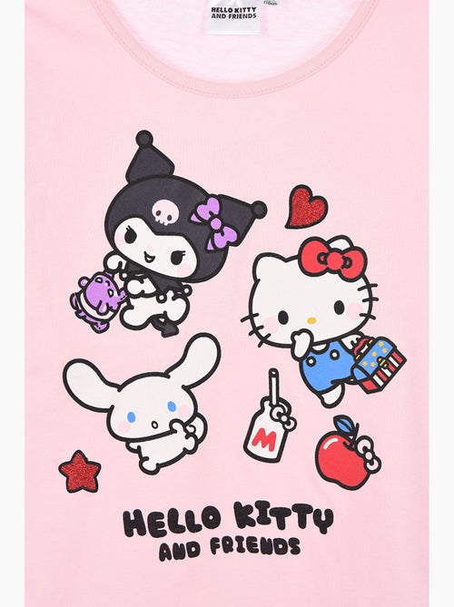 T-shirt manche courte Hello Kitty   | Licence Officielle - Kiabi