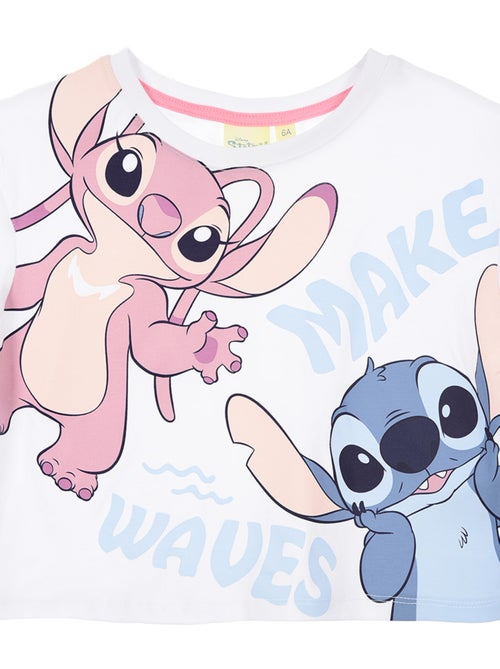 T-shirt manche courte Lilo et Stich   | Licence Officielle - Kiabi