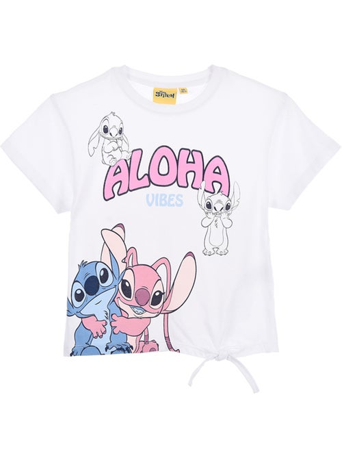 T-shirt manche courte Lilo et Stich   | Licence Officielle - Kiabi