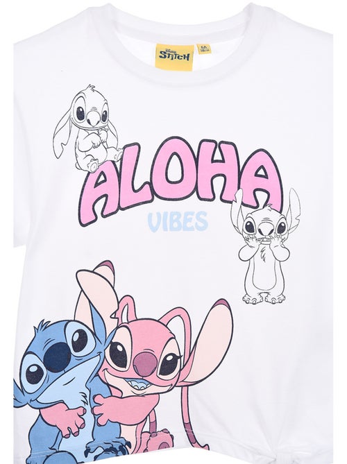 T-shirt manche courte Lilo et Stich   | Licence Officielle - Kiabi