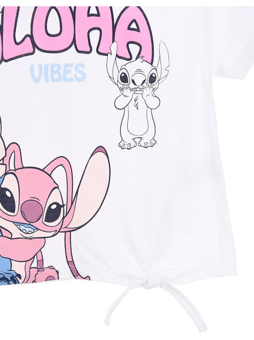 T-shirt manche courte Lilo et Stich   | Licence Officielle - Kiabi