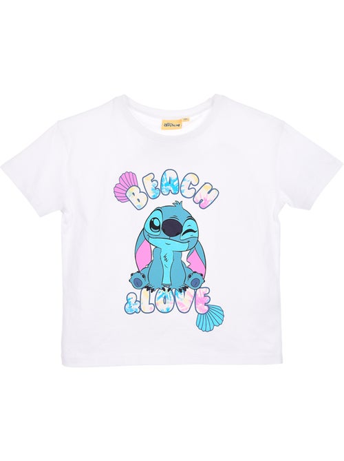 T-shirt manche courte Lilo et Stich   | Licence Officielle - Kiabi