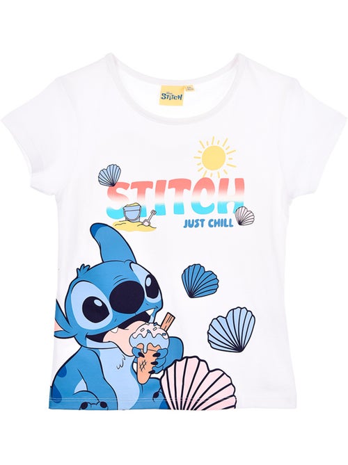 T-shirt manche courte Lilo et Stich   | Licence Officielle - Kiabi