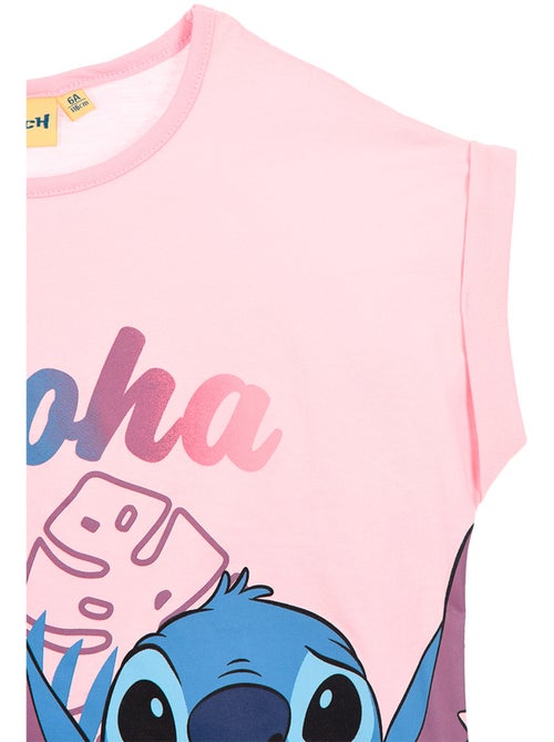 T-shirt manche courte Lilo et Stich   | Licence Officielle - Kiabi