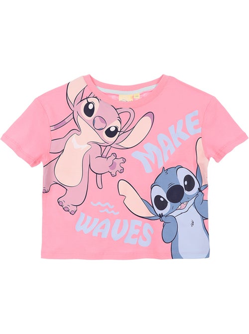 T-shirt manche courte Lilo et Stich   | Licence Officielle - Kiabi