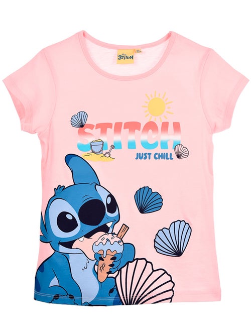 T-shirt manche courte Lilo et Stich   | Licence Officielle - Kiabi