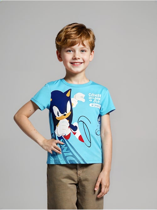 T-shirt manche courte Sonic  | Licence Officielle - Kiabi