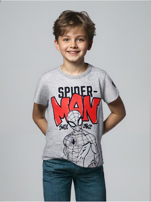 T-shirt manche courte Spiderman  | Licence Officielle - Kiabi