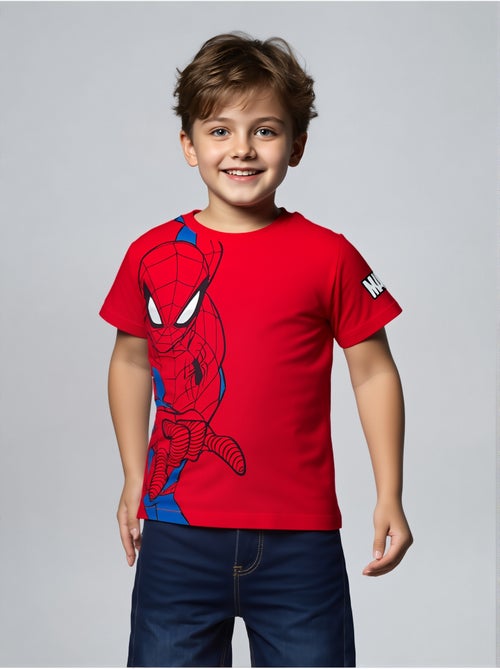 T-shirt manche courte Spiderman  | Licence Officielle - Kiabi