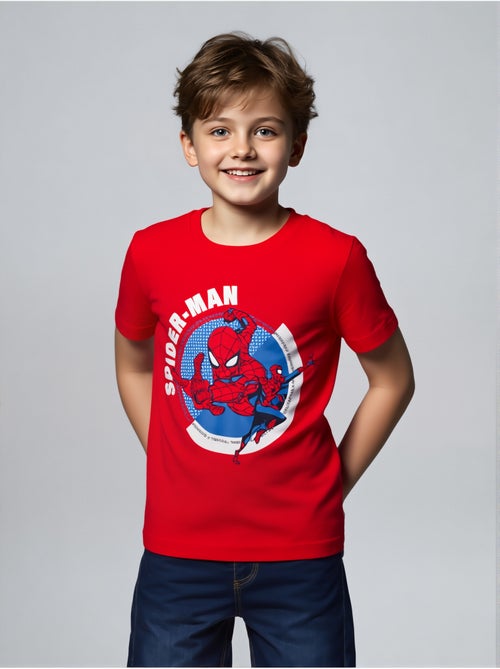 T-shirt manche courte Spiderman  | Licence Officielle - Kiabi
