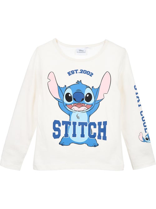 T-shirt manche longue Lilo et Stich    | Licence Officielle - Kiabi