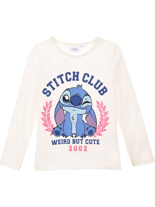 T-shirt manche longue Lilo et Stich   | Licence Officielle - Kiabi