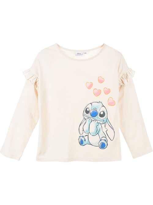 T-shirt manche longue Lilo et Stich   | Licence Officielle - Kiabi