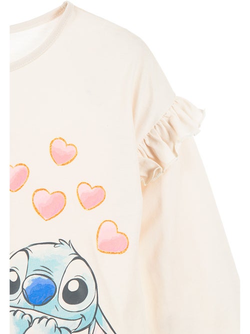 T-shirt manche longue Lilo et Stich   | Licence Officielle - Kiabi