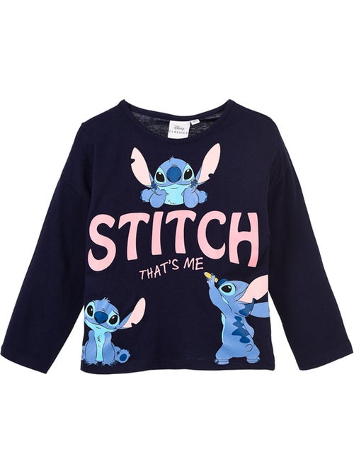 T-Shirt Manche Longue Lilo et Stich   | Licence Officielle - Kiabi