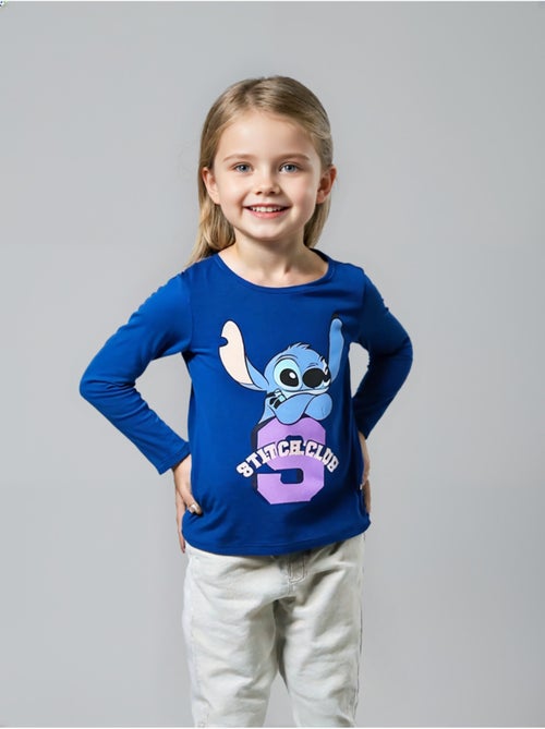 T-shirt manche longue Lilo et Stich   | Licence Officielle - Kiabi