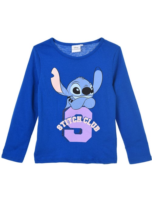 T-shirt manche longue Lilo et Stich   | Licence Officielle - Kiabi