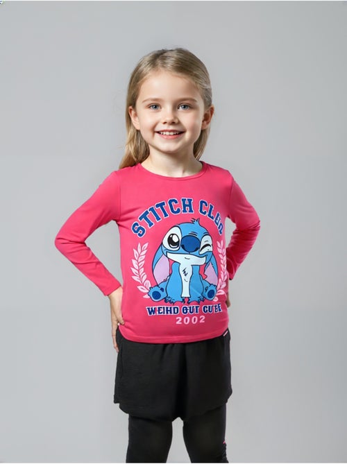 T-shirt manche longue Lilo et Stich   | Licence Officielle - Kiabi