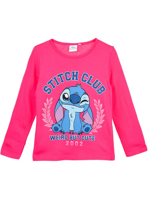 T-shirt manche longue Lilo et Stich   | Licence Officielle - Kiabi
