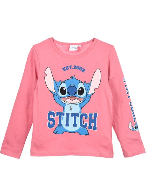 T-shirt manche longue Lilo et Stich   | Licence Officielle - Kiabi