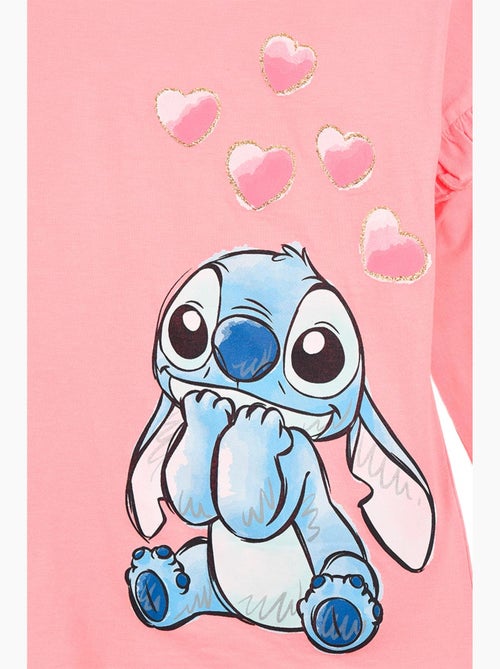 T-shirt manche longue Lilo et Stich   | Licence Officielle - Kiabi