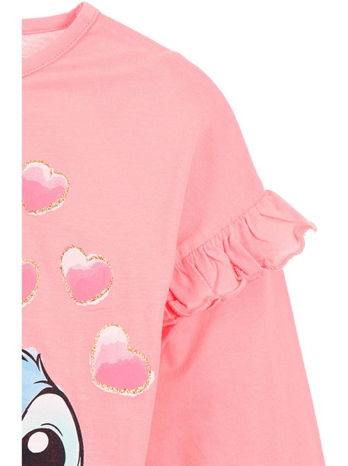 T-shirt manche longue Lilo et Stich   | Licence Officielle - Kiabi