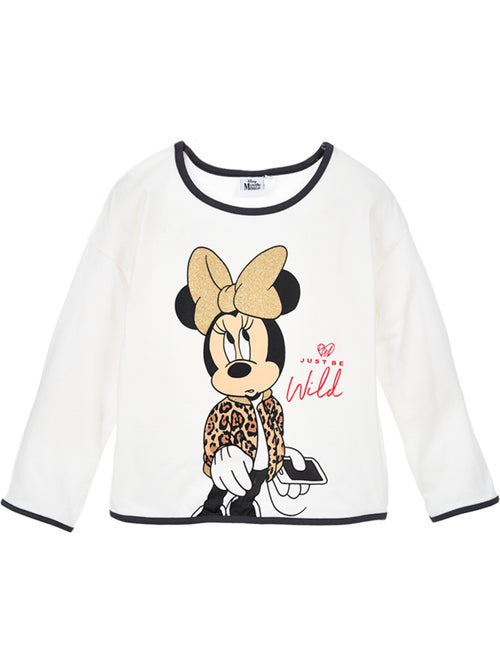 T-shirt manche longue Minnie   | Licence Officielle - Kiabi