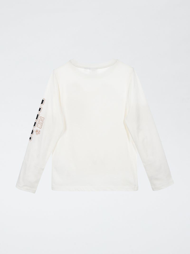 T-shirt manche longue 'Pat patrouille' en coton Blanc - Kiabi