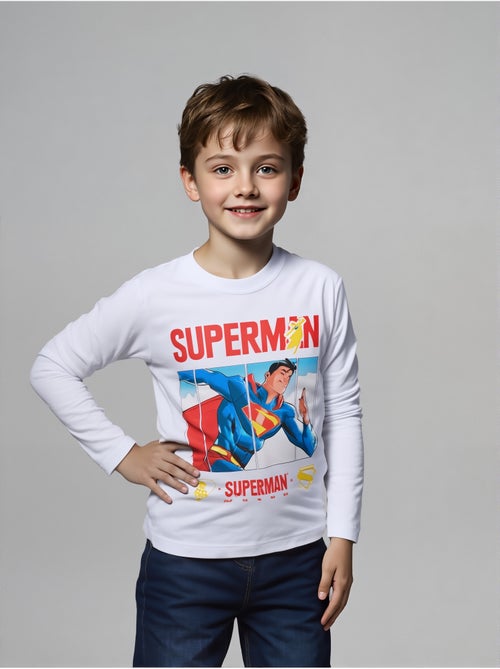 T-shirt manche longue Superman  | Licence Officielle - Kiabi