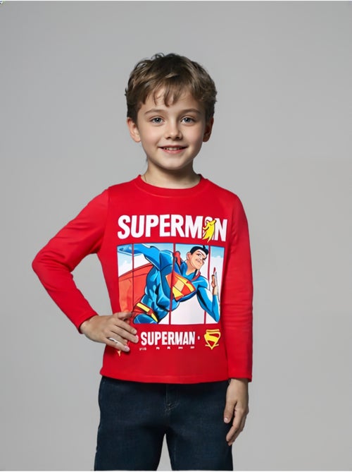 T-shirt manche longue Superman  | Licence Officielle - Kiabi