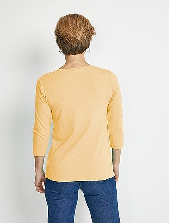 T-shirt manches 3/4 clouté fantaisie