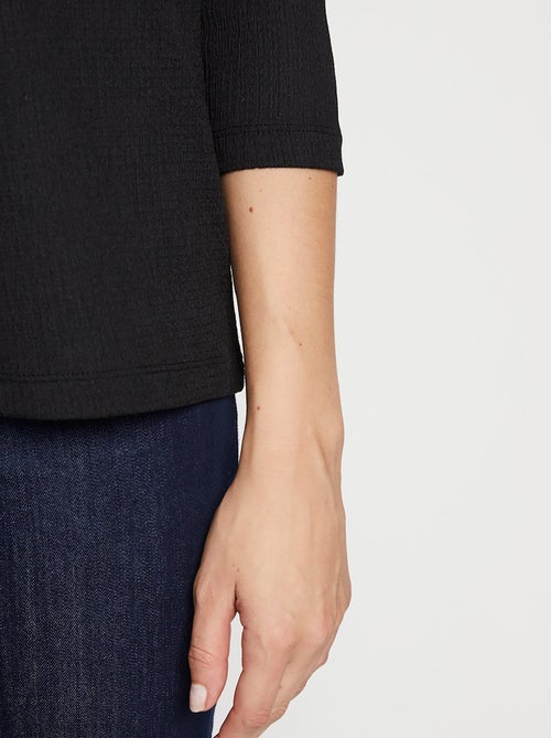 T-shirt manches 3/4 dentelle - Kiabi