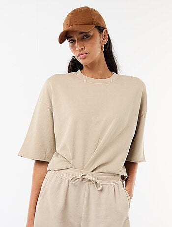 T-shirt manches 3/4 en French Terry