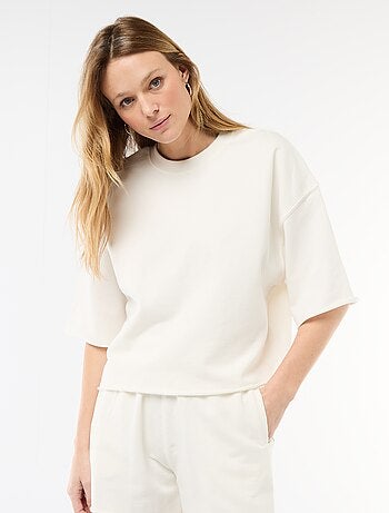 T-shirt manches 3/4 en French Terry