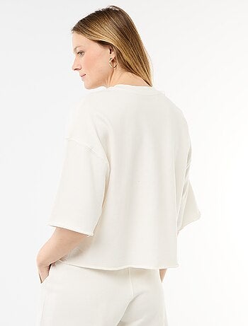 T-shirt manches 3/4 en French Terry